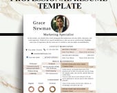 Modern, Professional and Elegant Resume Template - Unique and Minimalist Desing - Editable with Canva, Easy to Customize