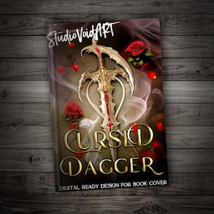 Oryginalne okładki książek fantasy z mieczem i różami, niestandardowe okładki książek, okładki książek dark fantasy, gotowe okładki e-booków, natychmiastowe pobieranie