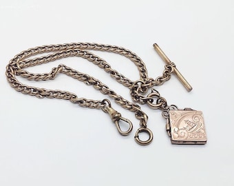Vintage Edwardian Pocket Watch Fob with Locket, 1930's Era.