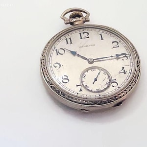 Reloj de bolsillo Hamilton antiguo de 1923, 17 joyas, grado/modelo n.° 914. ¡FUNCIONA!