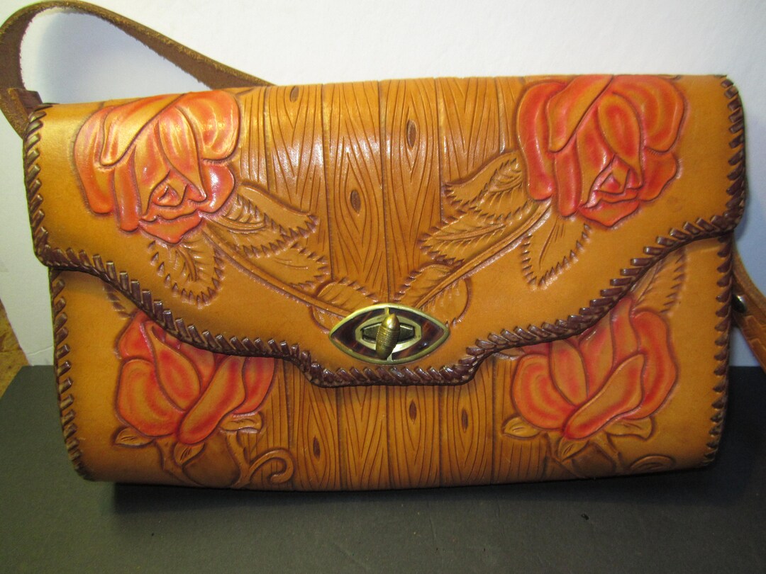 60’s Hand Tooled Purse Bag main image 1