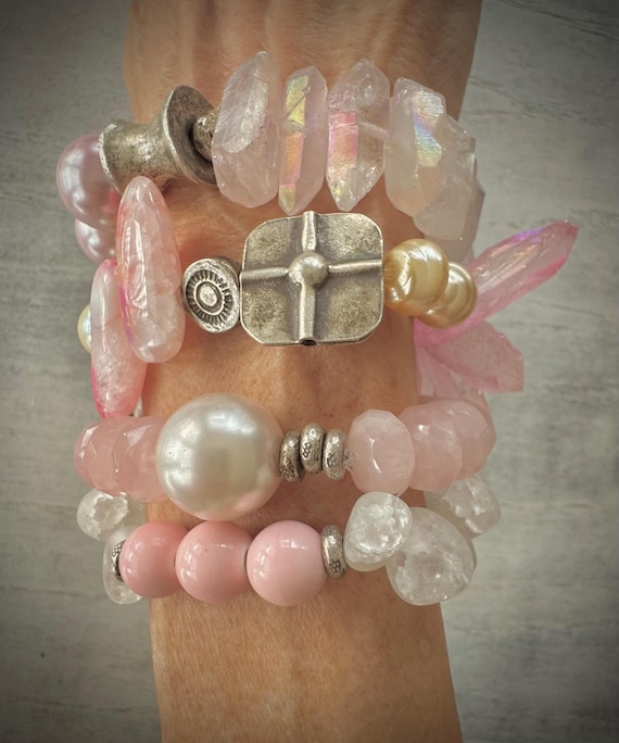 So Pink Series Bracelet Stackers (Statement Jewelry)