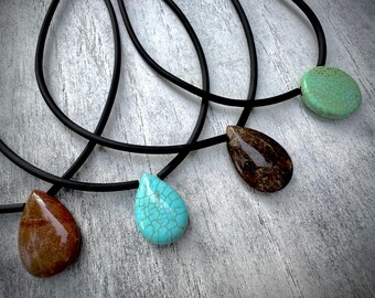 Small Natural Stone Choker Necklace