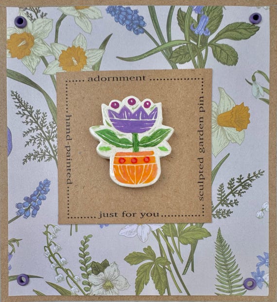 Garden Pin (8) with greeting card and gift box