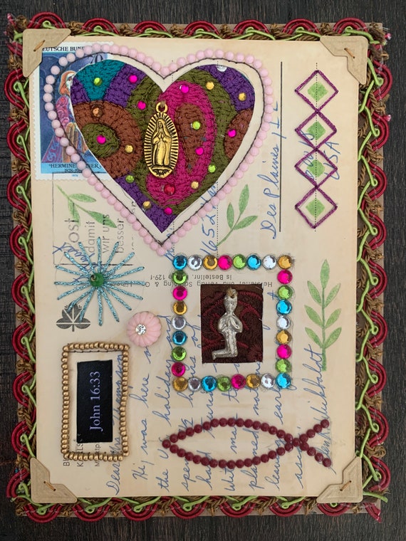 Prayer Art Tapestry...Spiritual Heart