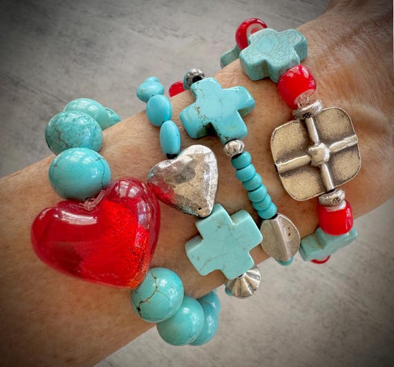 Southwest Stacker bracelets