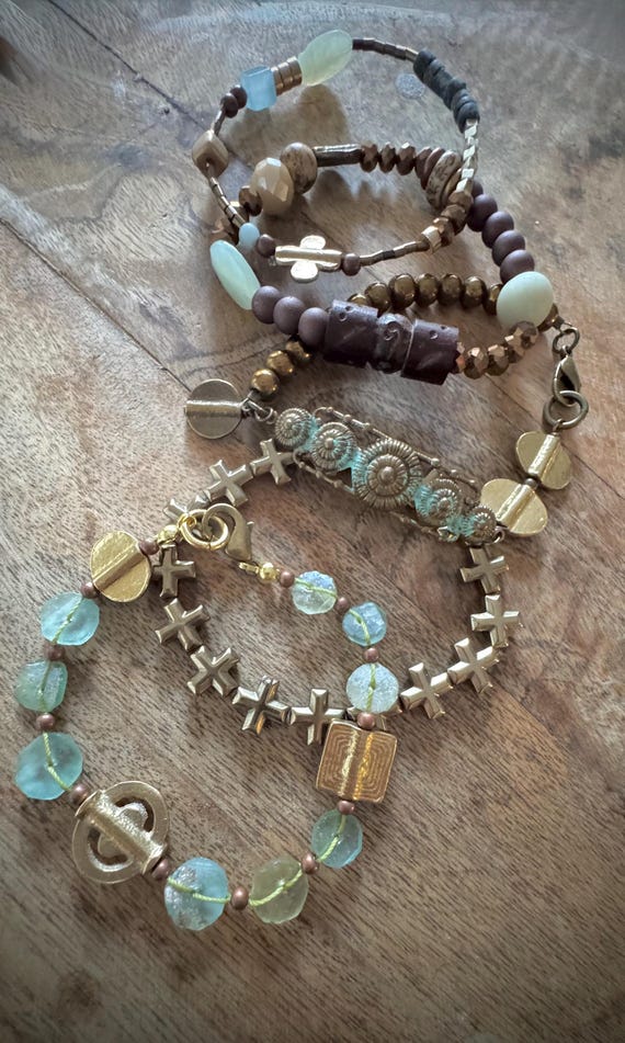 Rustic Ornamental Bracelet Stack