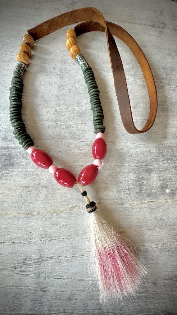 Horse Hair Tassel Long Necklace