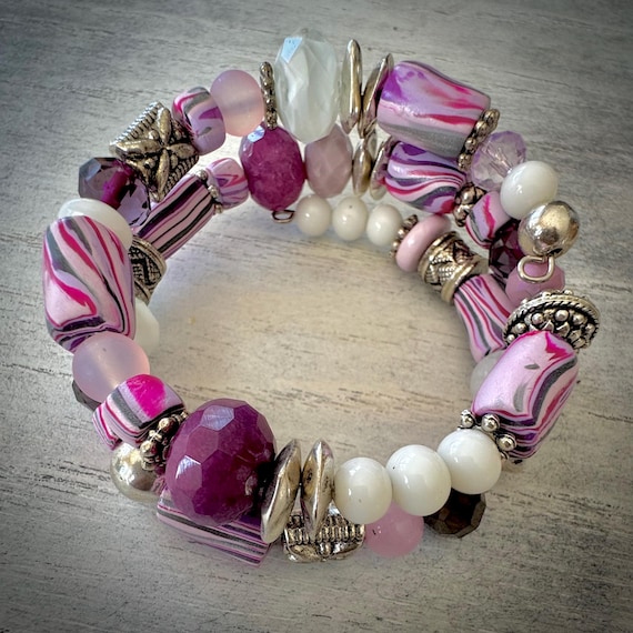 Spring “Wrap It” Bangle (purple)--just wrap it to wear it!