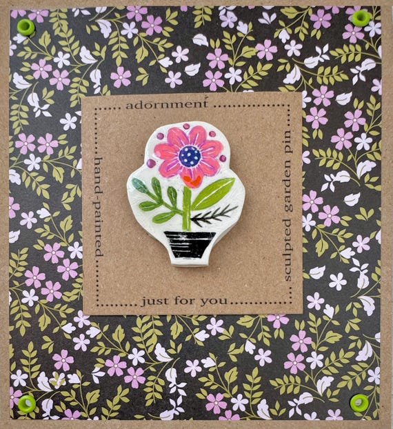 Garden Pin (7) with greeting card and gift box