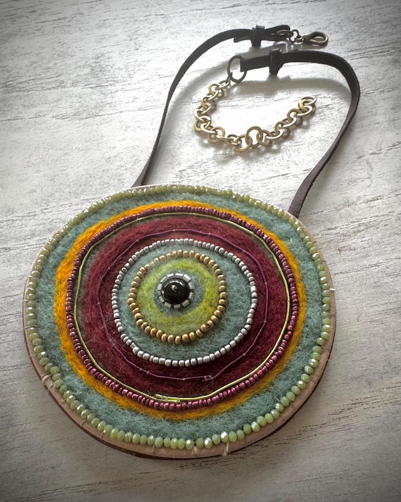 Fiber Art Statement Pendant