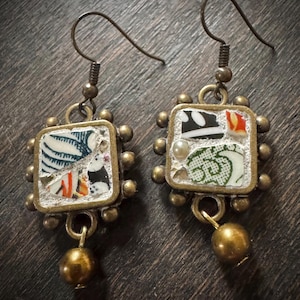 Art To Wear Miniature Mosaic Art Earrings