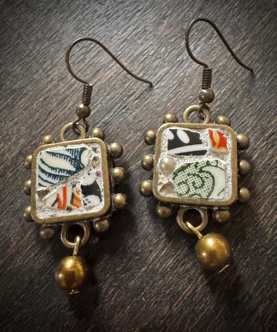 Art To Wear Miniature Mosaic Art Earrings