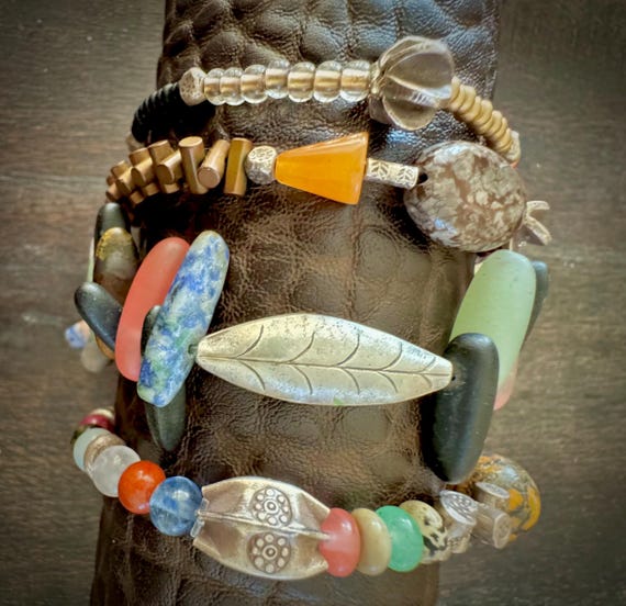 Unique Natural Earth Stacker Bracelets