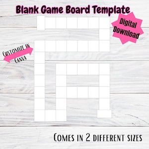 DIY Game Board Template: Customizable Canva Design (Digital Download)