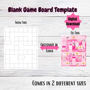 DIY Game Board Template: Customizable Canva Design (Digital Download)