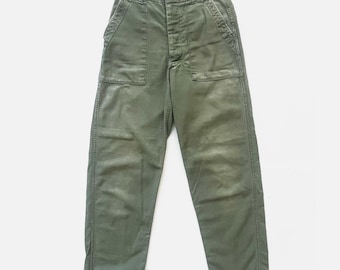 1970s OG 107 Military Fatigue Pants. Size 28”x28”