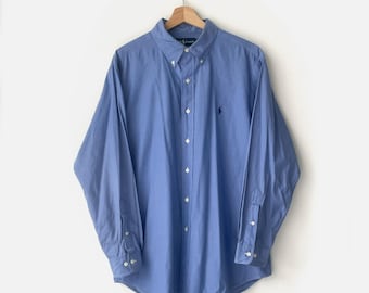 1970s von Ralph Lauren Oxford Shirt. Grösse L.