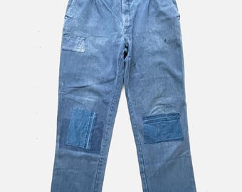 Amazing Blue Moleskin Pants Work Wear Workwear French France