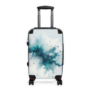 Trendy Watercolor Suitcase, Stylish Luggage for Travelers, Personalized Carry-On for Vacation, Adventure Bag, Gift for Travelers