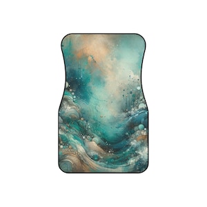 Stylish Car Mats for a Vibrant Interior, Bohemian Car Accessories, Unique Auto Decor, Gift for Car Lovers, Watercolor Design