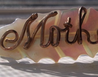 Mother-of-Pearl Signature Brooch,"Mother"