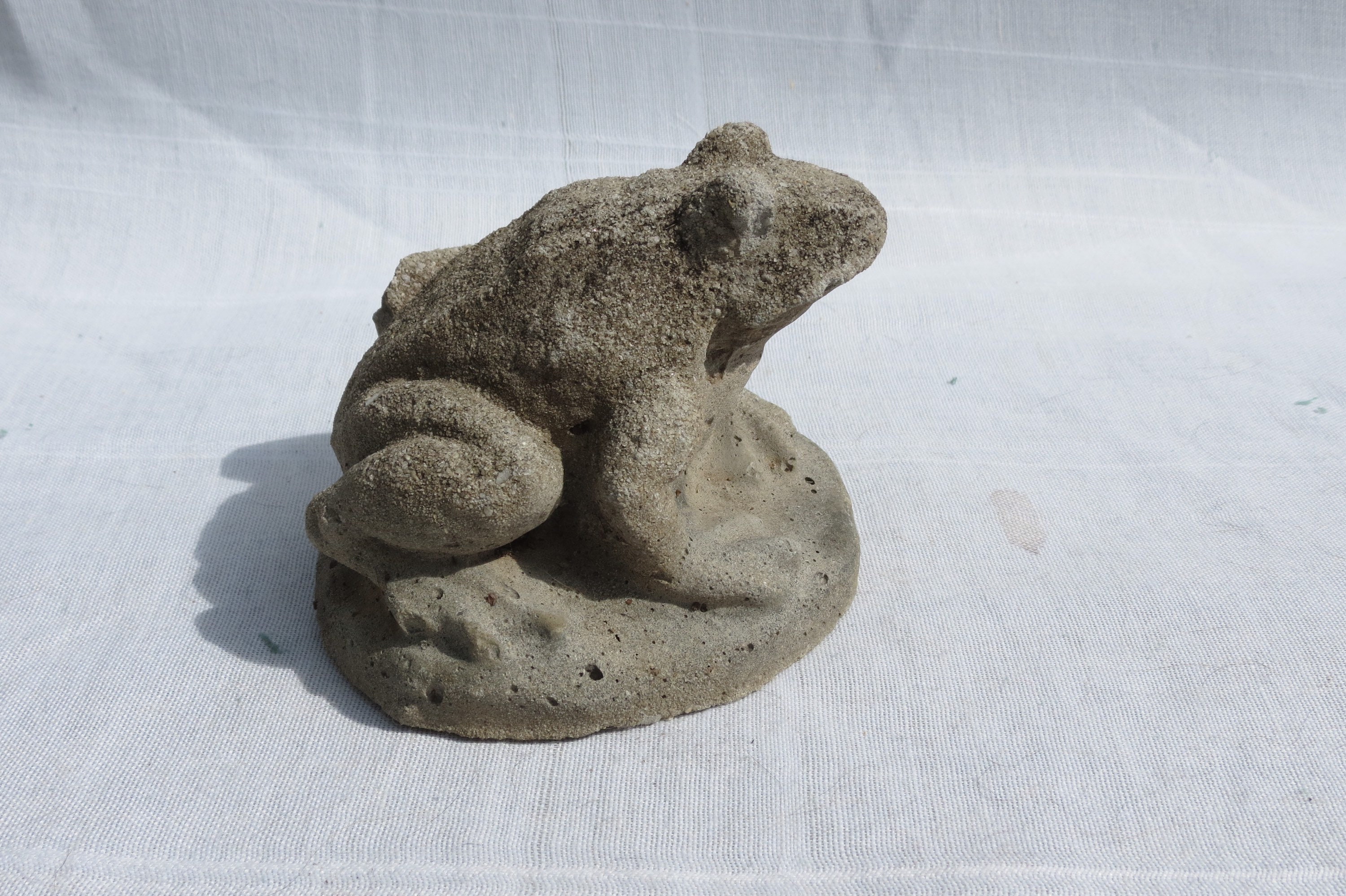 Stone Garden Frog Statue 20th Century Etsy