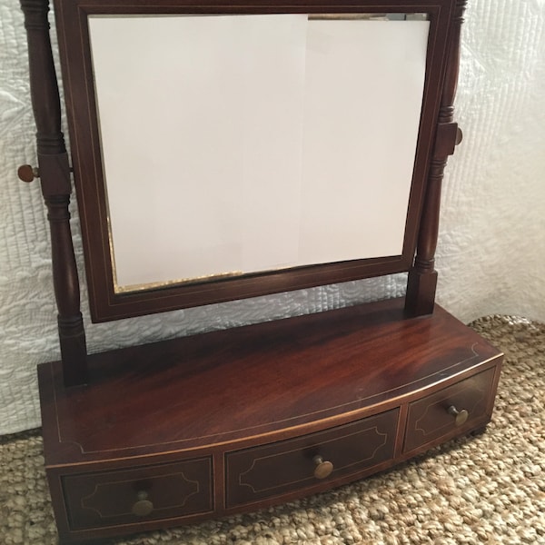 Antique Dressing Table With Mirror Etsy