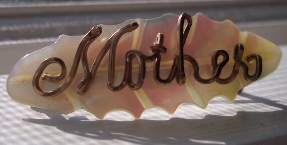 Mother-of-Pearl Signature Brooch,"Mother" - image 3