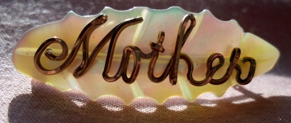 Mother-of-Pearl Signature Brooch,"Mother" - image 2