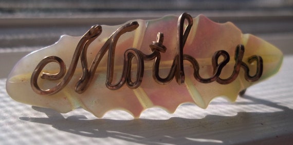 Mother-of-Pearl Signature Brooch,"Mother"