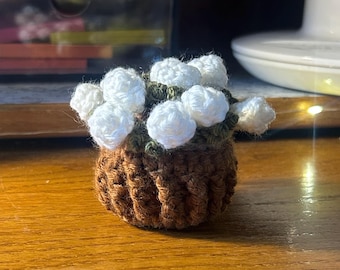Sottobicchiere a forma di rosa all'uncinetto, sottotazza, cestino di fiori, fiori all'uncinetto, regalo per la festa della mamma, regalo di compleanno, regalo di nozze