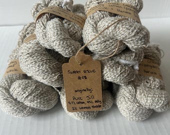 Gerecycled katoenmengselgaren | ~1817 yards, 436 gram | 7 bijpassende strengen | Hoeveelheid voor een trui |
