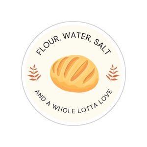 Naklejka Sourdough whole lotta love - naklejka dla miłośników pieczywa - naklejka na laptopa - notatnik - etui na telefon