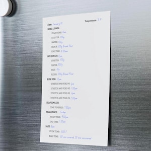 Sticky Notes for Sourdough Baking - Schedule - Journal - Planner - Beginner Sourdough Guide