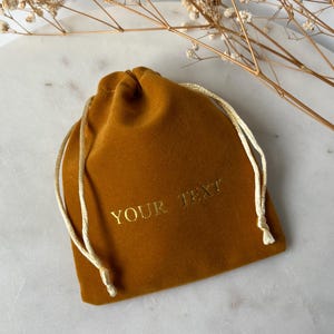 50 pcs Custom Text and Logo Velvet Jewelry Bag, Jewelry Pouch, Jewelry Bag, Small Pouch, Drawstring bag,Small Pouch,Pull String Bag