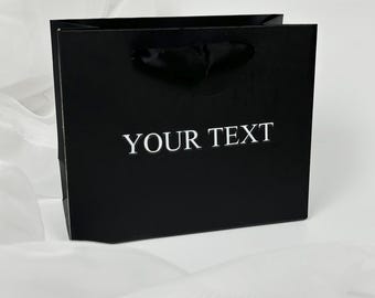 50 pcs Custom Text Paper Gift Bags