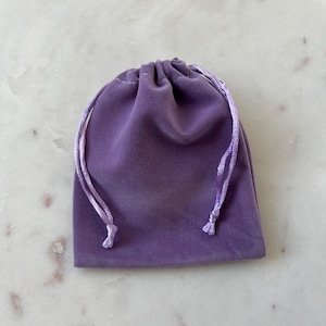 50 pcs Custom Logo Lavender Velvet Jewelry Bag, Jewelry Pouch, Jewelry Bag, Jewelry Gift Bag, Small Pouch, Drawstring bag
