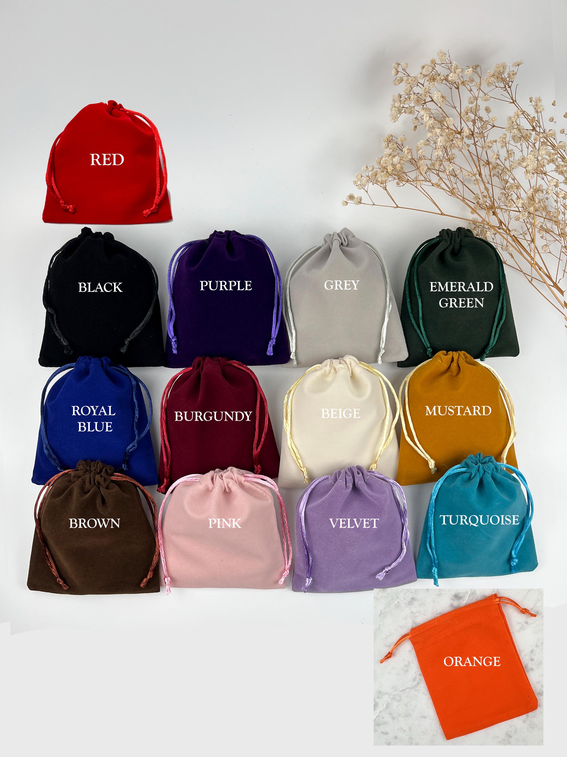 chiiiibag ノベルティ Custom Velvet Gift Drawstring Bag, Custom Logo Mini Bags
