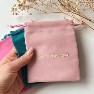 50 pcs Custom Logo Pink Velvet Jewelry Bag, Jewelry Pouch, Jewelry Bag, Jewelry Gift Bag, Small Pouch, Drawstring bag, Small Pouch
