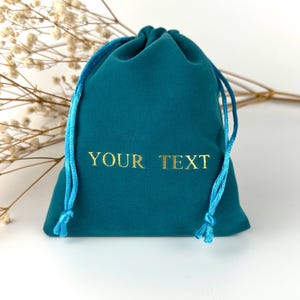 Bolsas de veludo para ocasiões especiais, mini bolsas de veludo com cordão e logotipo personalizados, embalagens personalizadas, bolsas para presentes de joias, bolsas pequenas