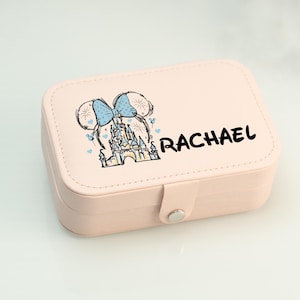 Disney Name Jewelry Box, Girls Jewelry Storage, Custom Minnie Mouse Box, Disney Trip Favor, Cute Jewellery Holder, Gift for Her, Easter Gift