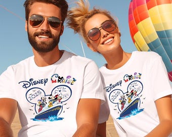Disney Couple and Family Cruise Shirts, Custom Matching Disney Shirts, Disney Trip Wear, Disney Adventure Shirts, 2026 Disney Travel Gifts