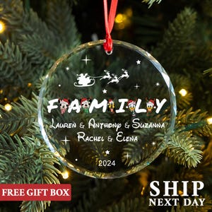 Custom Disney Family Ornament, Personalized Kids Name Ornament, Disney Xmas Ornament, Keepsake Family Gift, Christmas Cute Ornaments