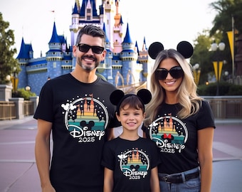 Magical Disney Castle Shirt, Disney Family Matching Shirt, Disneyworld Shirt, Disney Shirts For Trip, Colorful Disney Shirts, Kids Gift