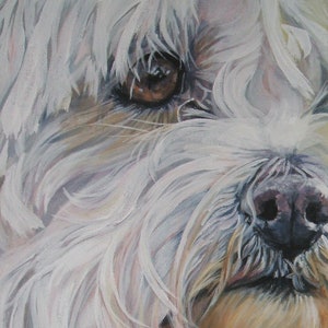 MALTESE dog art portrait PRINT of LA Shepard painting 11x14