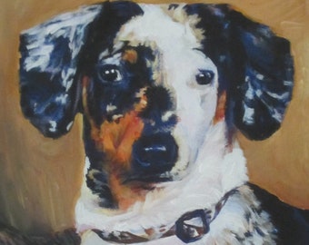 DACHSHUND dog ART portrait PRINT of LAShepard painting 12x16