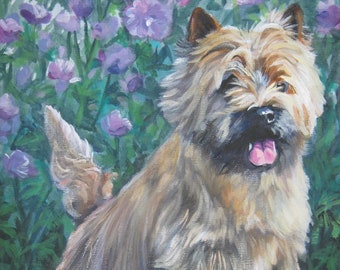 CAIRN terrier dog ART PRINT of LAShepard painting 12x16