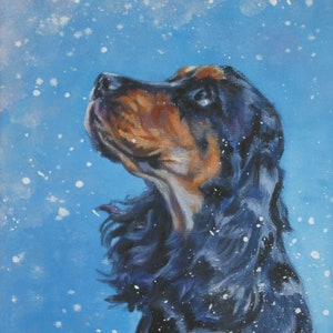 English COCKER Spaniel dog art portrait PRINT of LA Shepard painting 8x10