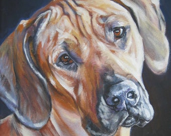 RHODESIAN RIDGEBACK Hund Kunstportrait DRUCK von LAShepard Gemälde 8x10